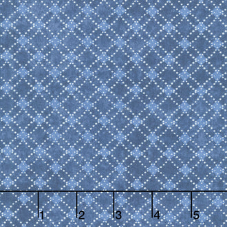 Patchwork Blue - Diamonds Blue Yardage