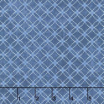 Patchwork Blue - Diamonds Blue Yardage
