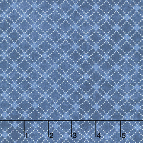 Patchwork Blue - Diamonds Blue Yardage