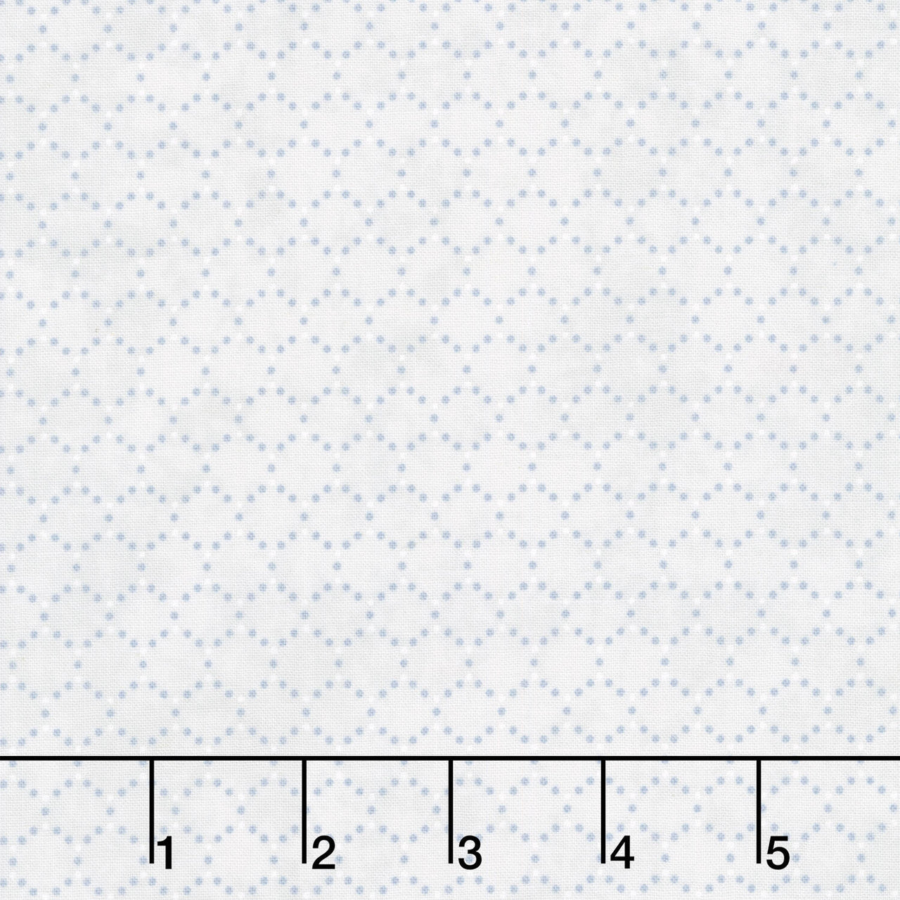 Patchwork Blue - Geometric Cream Yardage