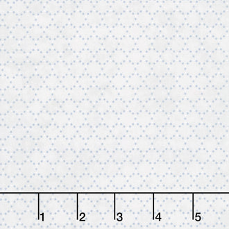 Patchwork Blue - Geometric Cream Yardage