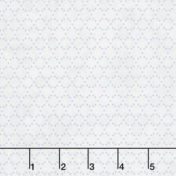 Patchwork Blue - Geometric Cream Yardage