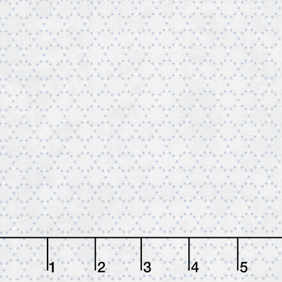 Patchwork Blue - Geometric Cream Yardage
