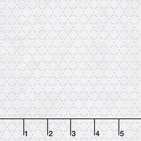 Patchwork Blue - Geometric Cream Yardage