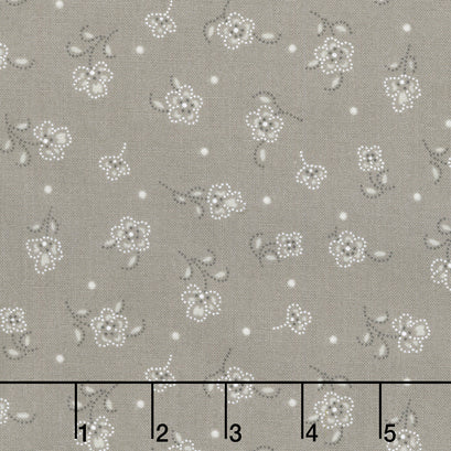 Daybreak - Tossed Flower Taupe Yardage