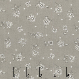 Daybreak - Tossed Flower Taupe Yardage