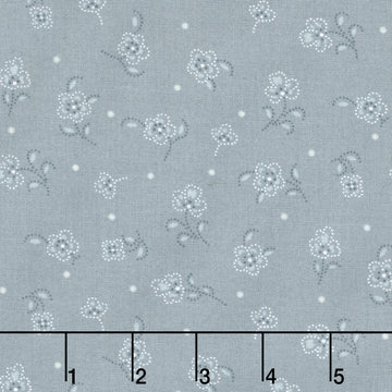 Daybreak - Tossed Flower Blue Yardage