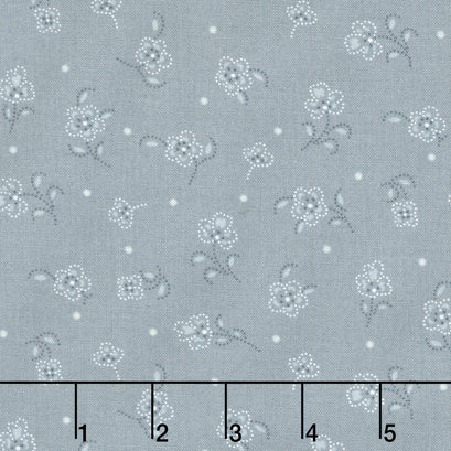 Daybreak - Tossed Flower Blue Yardage