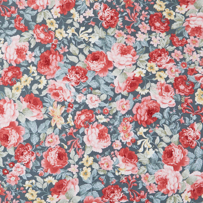 La Fleur Flannel - Focal Floral Green Yardage