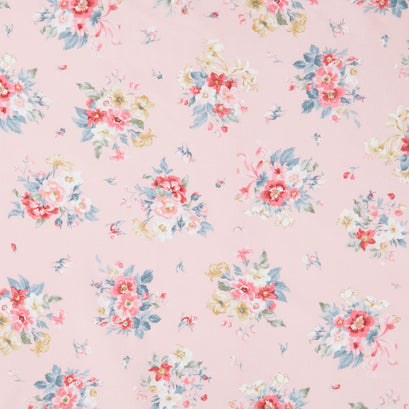 La Fleur Flannel - Bouquets Pink Yardage