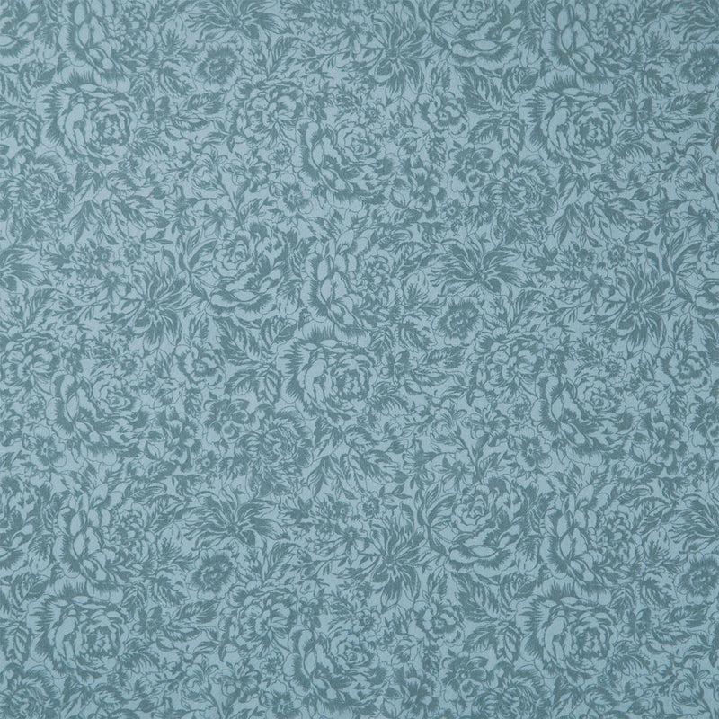 La Fleur Flannel - Tonal Floral Blue Yardage