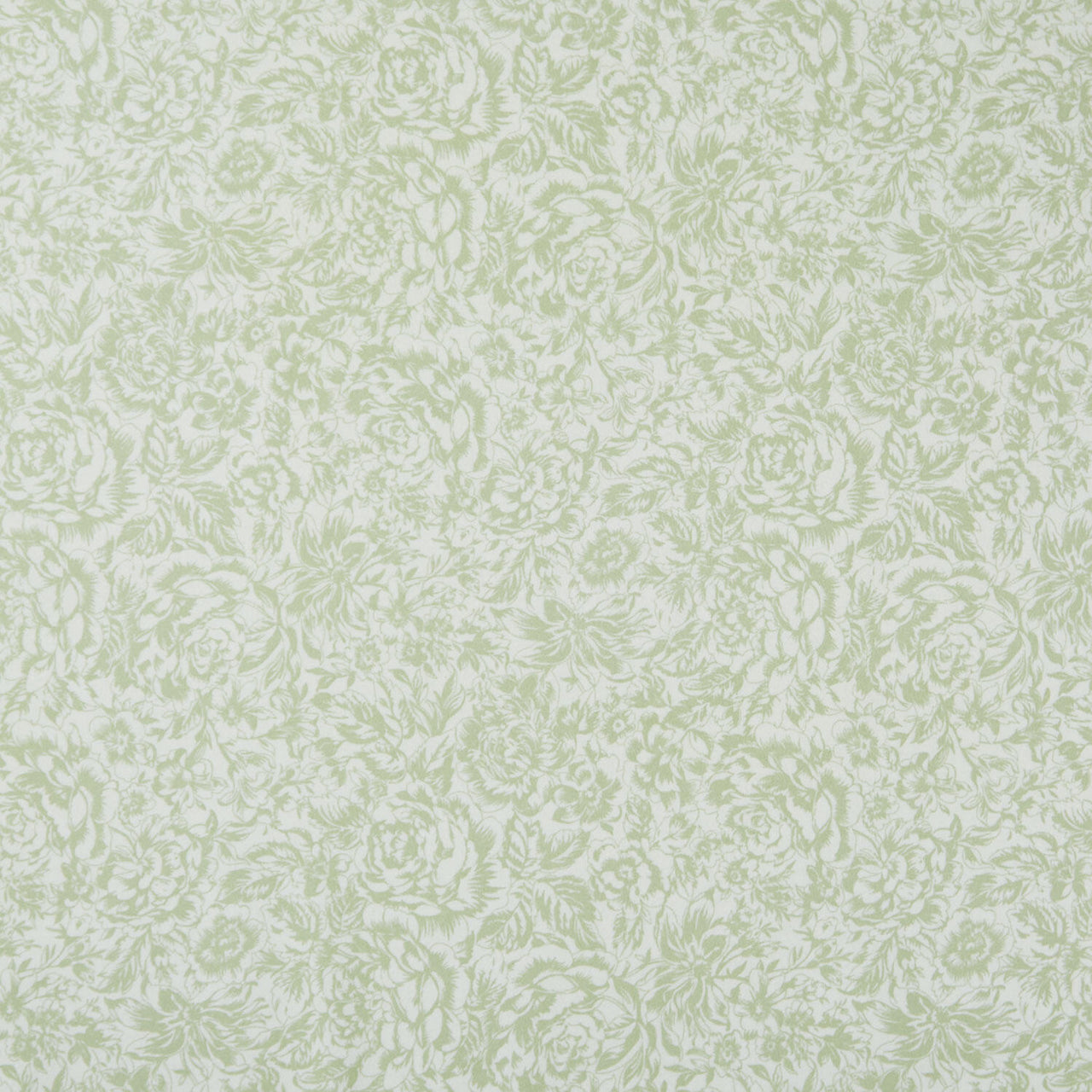 La Fleur Flannel - Tonal Floral Green Yardage