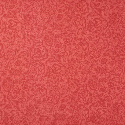 La Fleur Flannel - Tonal Floral Red Yardage