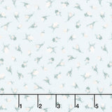 La Fleur Flannel - Buds Blue Yardage