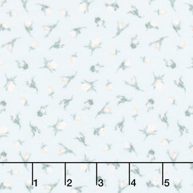 La Fleur Flannel - Buds Blue Yardage