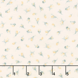 La Fleur Flannel - Buds Yellow Yardage