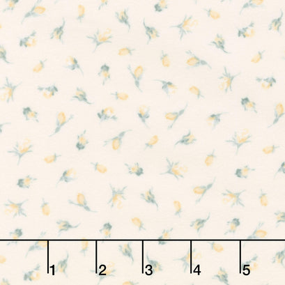 La Fleur Flannel - Buds Yellow Yardage