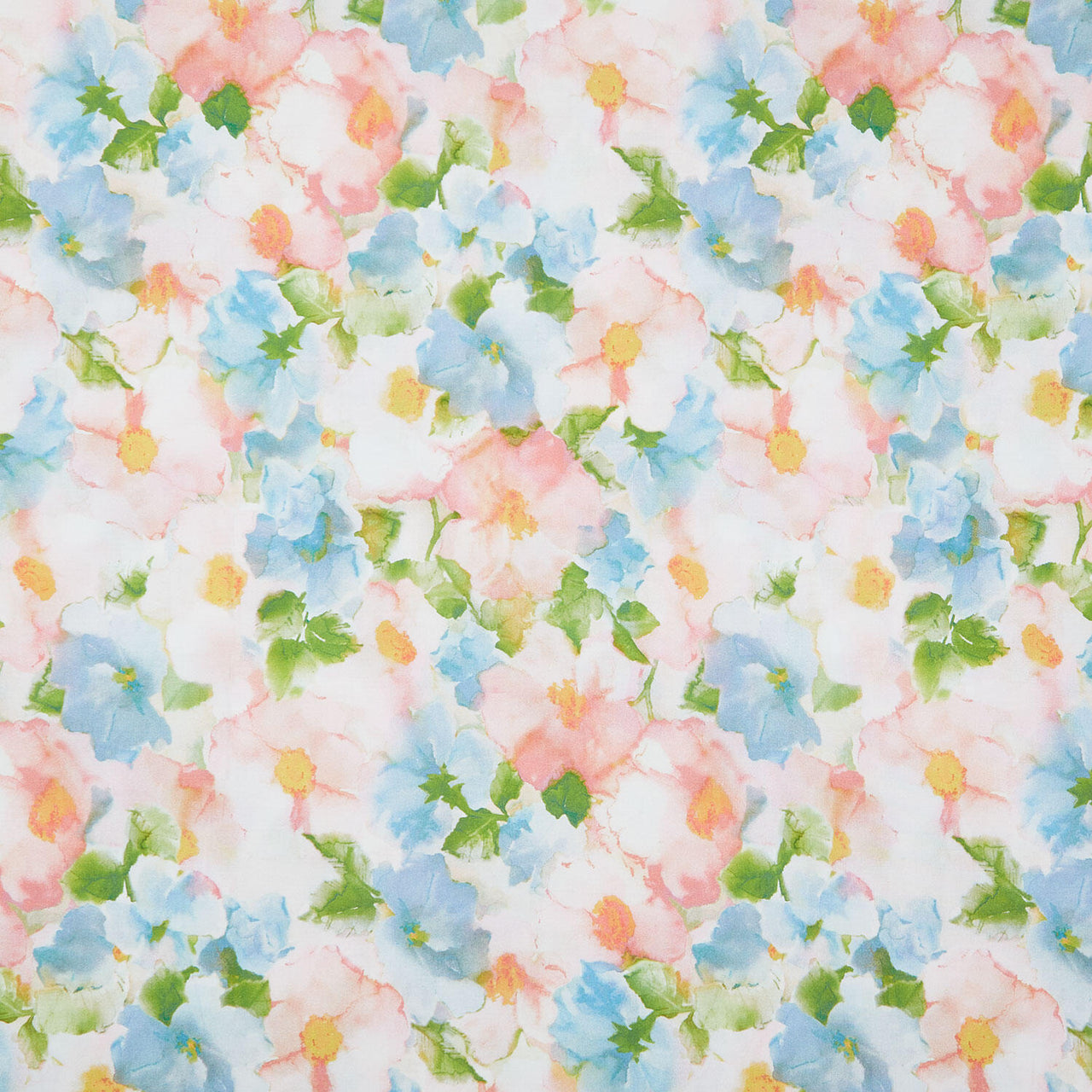 Flower Wash Quilt Backs - Pink Blue Green 108" Wide Backing