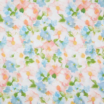 Flower Wash Quilt Backs - Pink Blue Green 108" Wide Backing