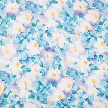 Flower Wash Quilt Backs - Aqua Violet 108" Wide Backing