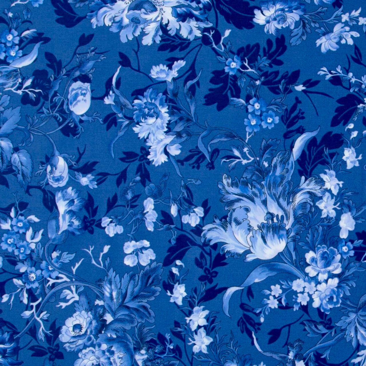 Blue Belle - Large Floral Navy Yardage