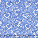 Blue Belle - Paisley White Yardage