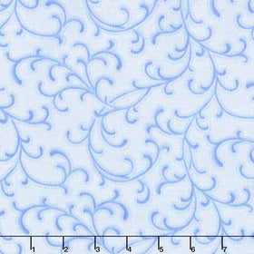 Blue Belle - Scroll Blue Yardage