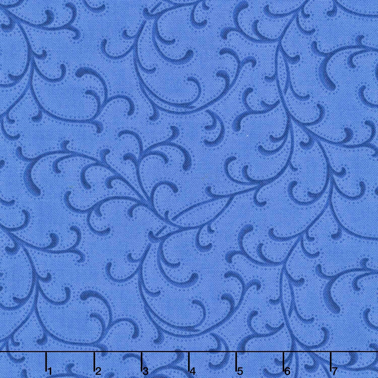 Blue Belle - Scroll Navy Yardage