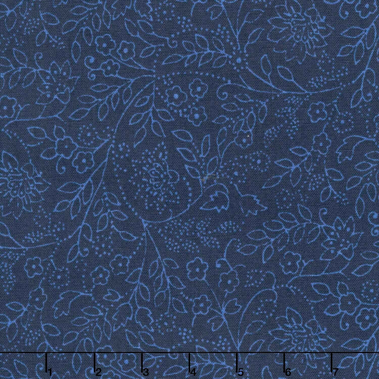 Blue Belle - Trailing Leaf Navy Yardage