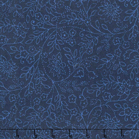 Blue Belle - Trailing Leaf Navy Yardage