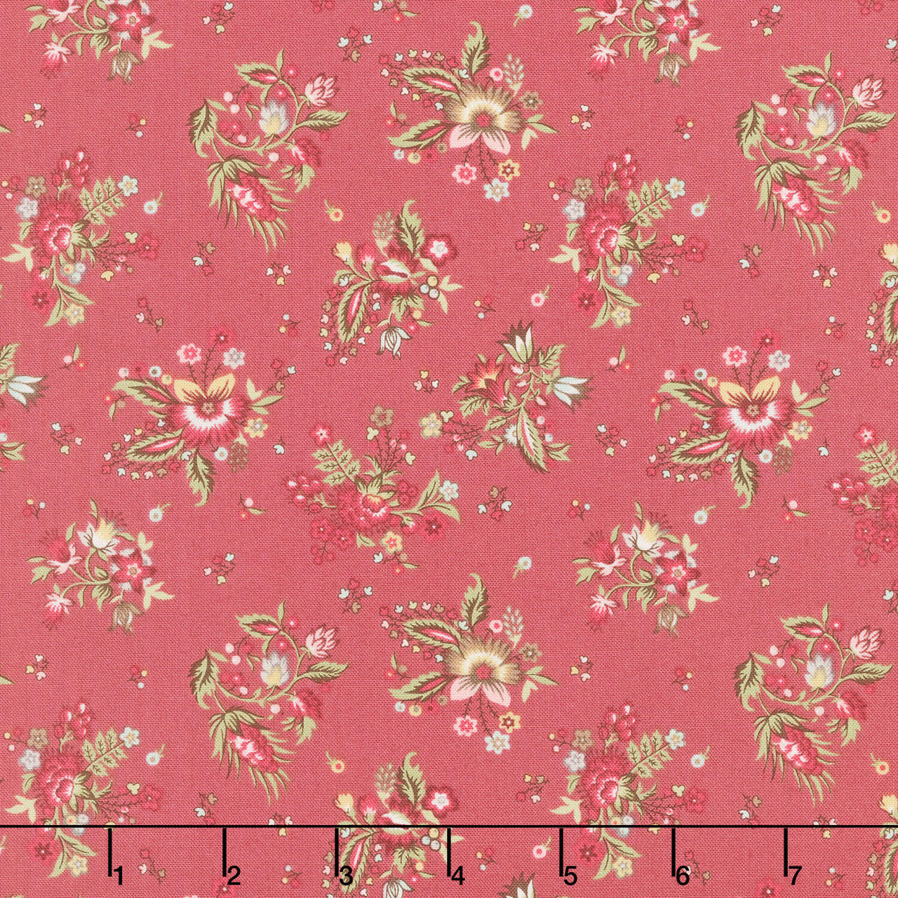 French Market - Bouquet Red Yardage