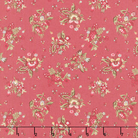 French Market - Bouquet Red Yardage