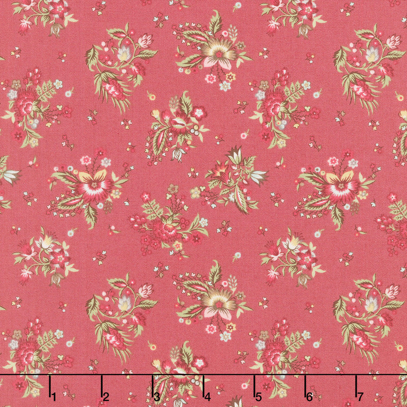 French Market - Bouquet Red Yardage