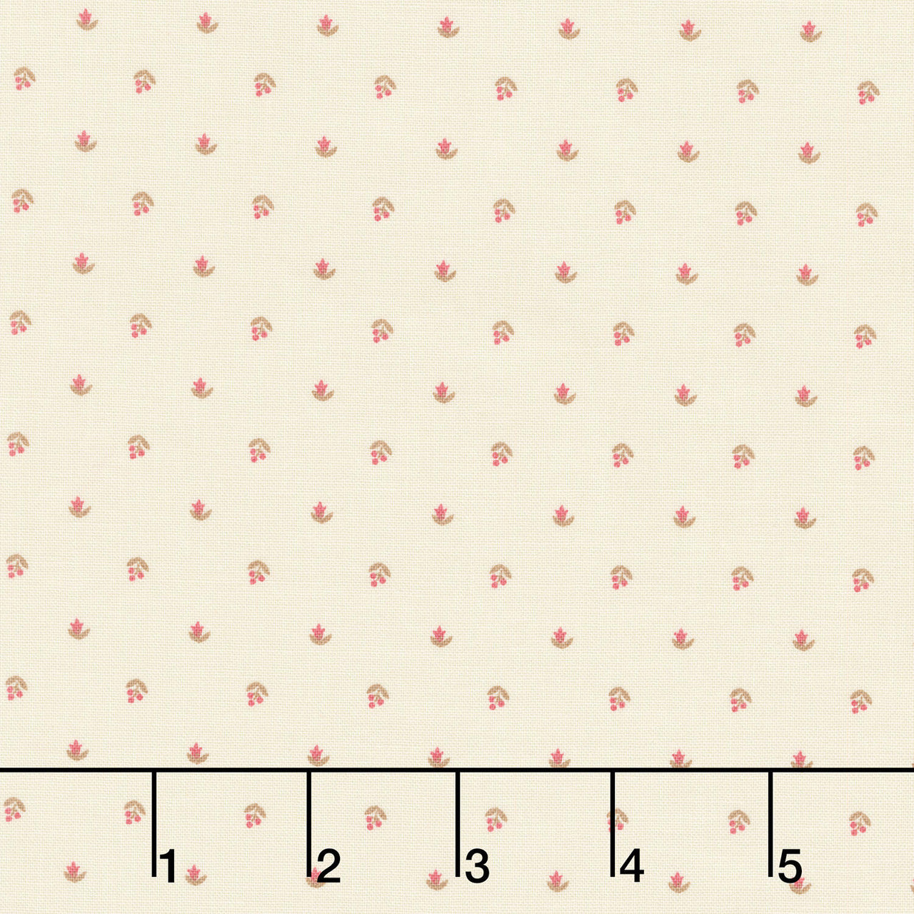 French Market - Flower Dot Cream Yardage