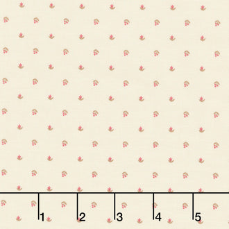 French Market - Flower Dot Cream Yardage