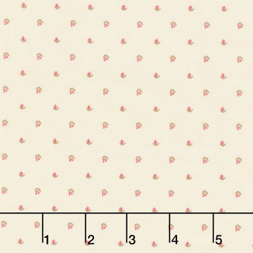 French Market - Flower Dot Cream Yardage