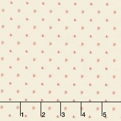 French Market - Flower Dot Cream Yardage