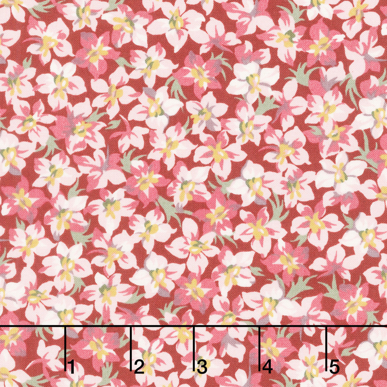 Marlowe - Packed Flower Red Yardage