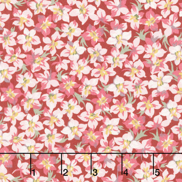 Marlowe - Packed Flower Red Yardage