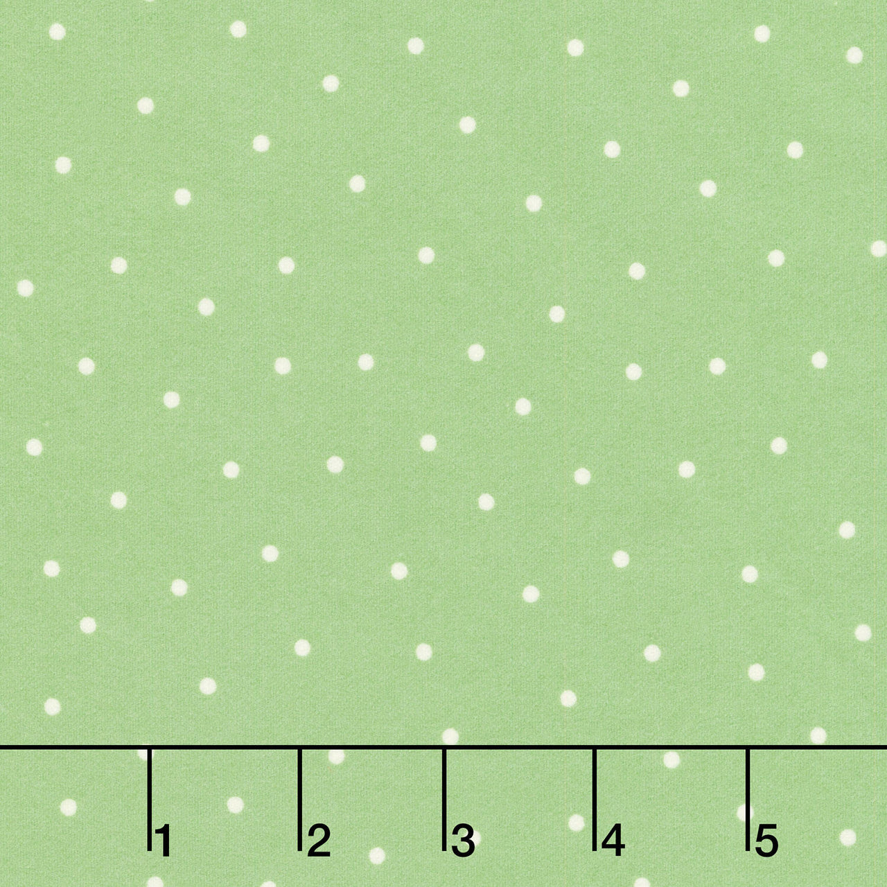 Kimberbell Basics Flannel - Small Dot Green/White Yardage