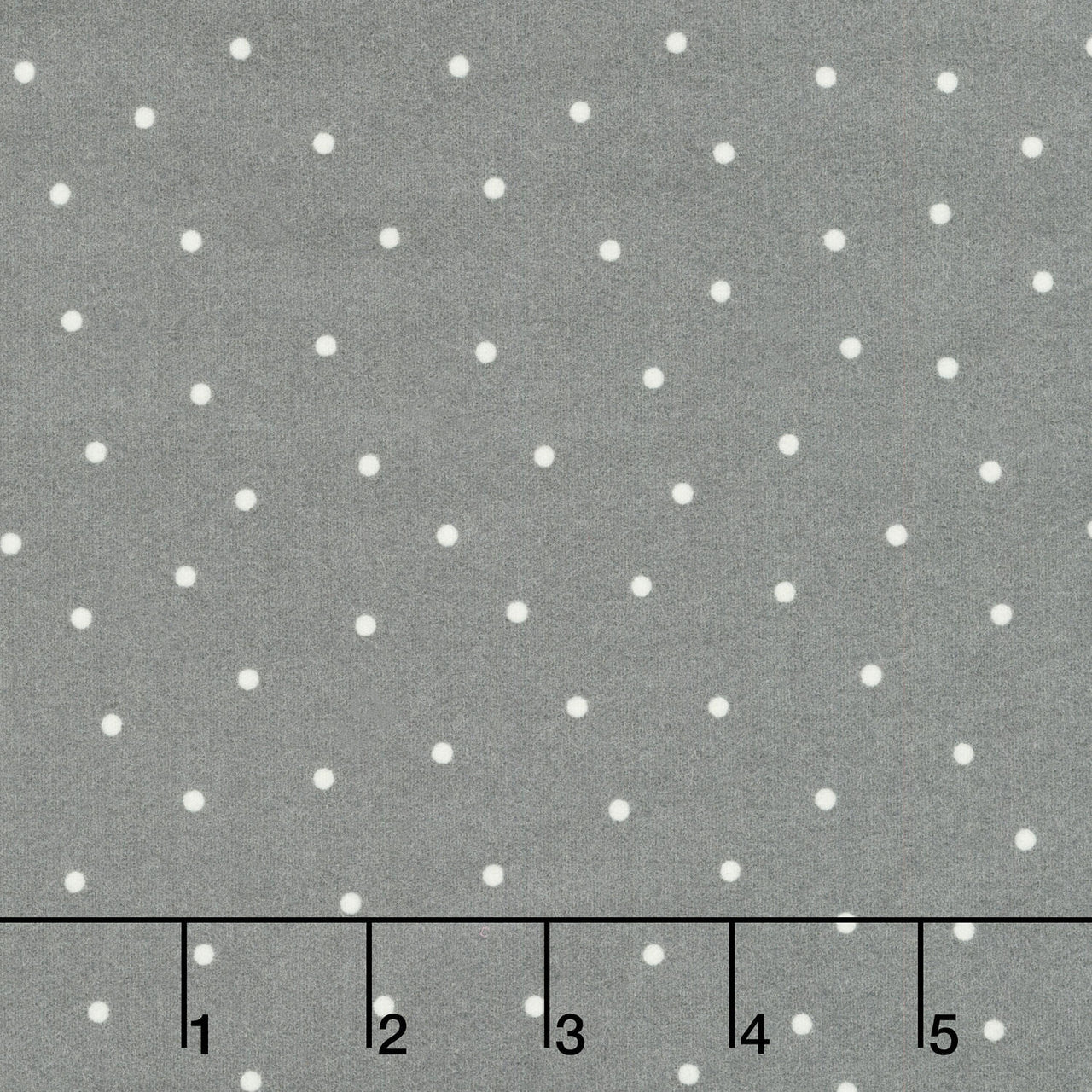 Kimberbell Basics Flannel - Small Dot Grey/White Yardage