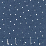 Kimberbell Basics Flannel - Small Dot Navy/White Yardage