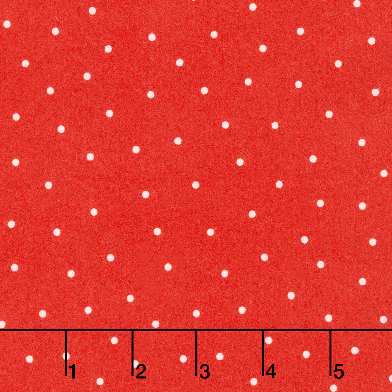Kimberbell Basics Flannel - Small Dot Red/White Yardage