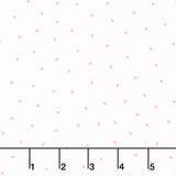 Kimberbell Basics Flannel - Small Dot White/Pink Yardage