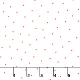 Kimberbell Basics Flannel - Small Dot White/Red Yardage