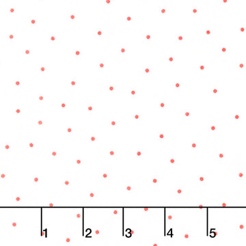 Kimberbell Basics Flannel - Small Dot White/Red Yardage