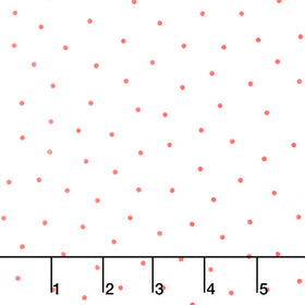 Kimberbell Basics Flannel - Small Dot White/Red Yardage