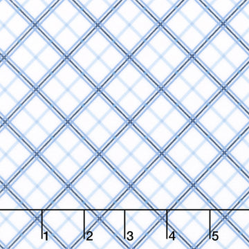 Kimberbell Basics Flannel - Plaid Blue Yardage