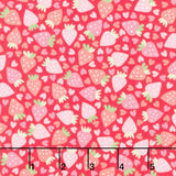 Sweet Shoppe - Strawberries and Hearts Red Yardage