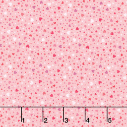 Sweet Shoppe - Hearts Pink Yardage